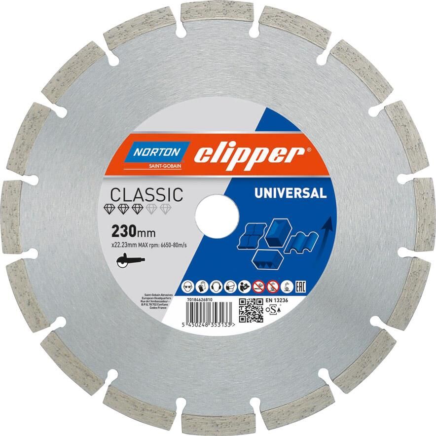 Norton Clipper Diamant Trennscheibe CLASSIC UNI 350 x 25,4 mm Produktbild Norton Clipper Diamant Trennscheibe CLASSIC UNI 350 x 25,4 mm