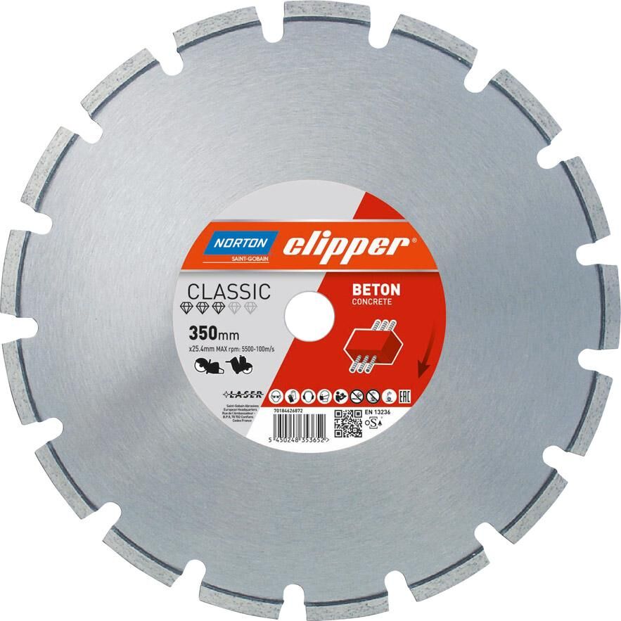 Norton Clipper Diamant Trennscheibe CLABeton 350 x 20,0 mm Produktbild Norton Clipper Diamant Trennscheibe CLABeton 350 x 20,0 mm