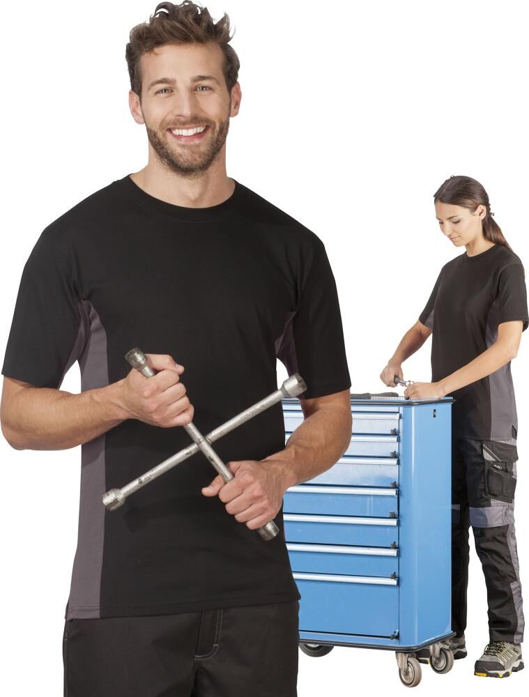 Promodoro Polo Shirt Kontrast schwarz grau Größe XXXL Produktbild Promodoro Polo Shirt Kontrast schwarz grau Größe XXXL