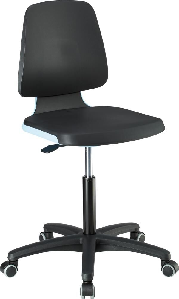 Bimos Stuhl Labsit 2 blau Integrierter Schaum mit Rollen Produktbild Bimos Stuhl Labsit 2 blau Integrierter Schaum mit Rollen
