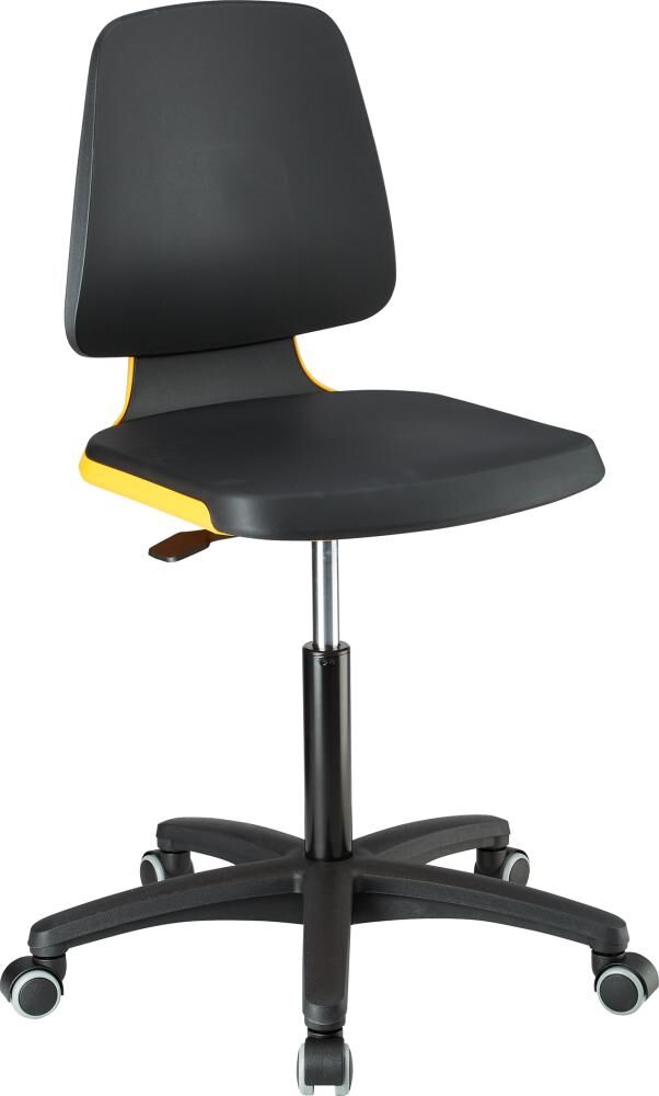 Bimos Stuhl Labsit 2 orange Integrierter Schaum mit Rollen Produktbild Bimos Stuhl Labsit 2 orange Integrierter Schaum mit Rollen