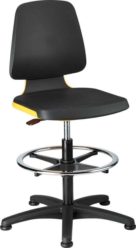 Bimos Stuhl Labsit 3 orange Integrierter Schaum mit Fußring Produktbild Bimos Stuhl Labsit 3 orange Integrierter Schaum mit Fußring