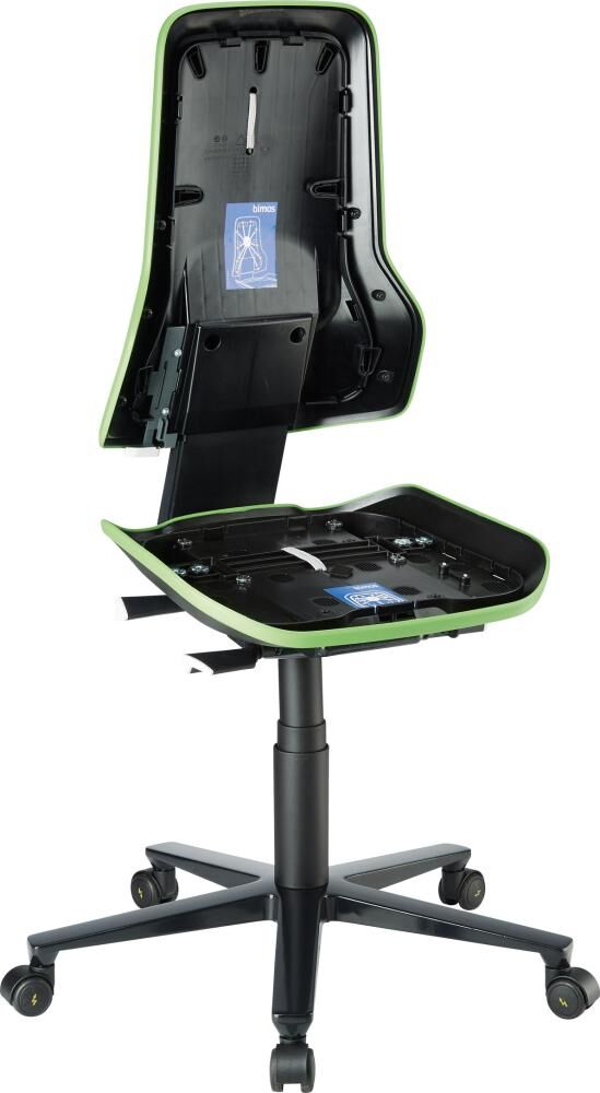 Bimos Basisstuhl ESD NEON 2 grün mit Rollen synchro Produktbild Bimos Basisstuhl ESD NEON 2 grün mit Rollen synchro