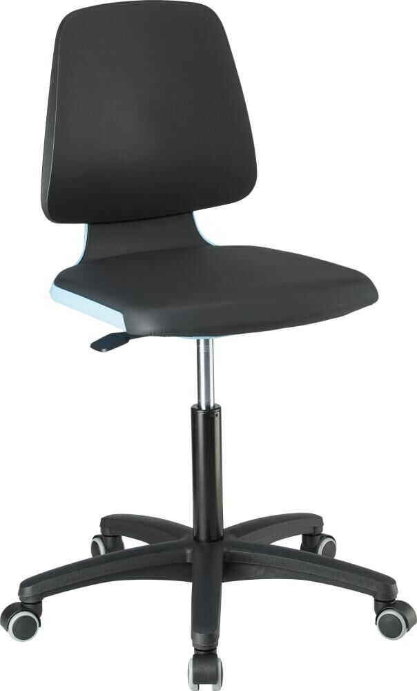 Bimos Stuhl Labsit 2 blau Kunststoff-Leder mit Rollen Produktbild Bimos Stuhl Labsit 2 blau Kunststoff-Leder mit Rollen