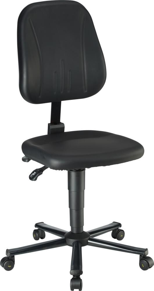Bimos Stuhl ESD Unitec 2 Kunstleder schwarz Rollen Produktbild Bimos Stuhl ESD Unitec 2 Kunstleder schwarz Rollen