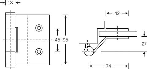 FSB Glastür-Band,3 teilig, VG 8790K,f.Stahlz.F69matt Produktbild FSB Glastür-Band,3 teilig, VG 8790K,f.Stahlz.F69matt bild 2