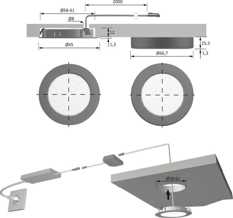 Magic LED EcoPower Flood Alu Opww,12V,1,7W, Abdeck,matt Produktbild Magic LED EcoPower Flood Alu Opww,12V,1,7W, Abdeck,matt bild 2