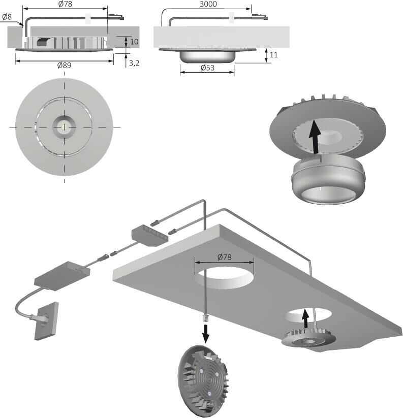 Magic LED SuperSpot Eco EDS Op.vw, 12VDC, 4.5W, 3.0m Produktbild Magic LED SuperSpot Eco EDS Op.vw, 12VDC, 4.5W, 3.0m bild 2