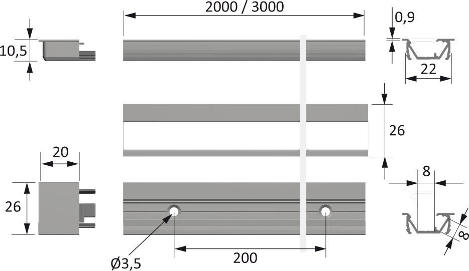 Magic LED ChannelLine G-2 Endkappen 2er Set Produktbild Magic LED ChannelLine G-2 Endkappen 2er Set bild 2