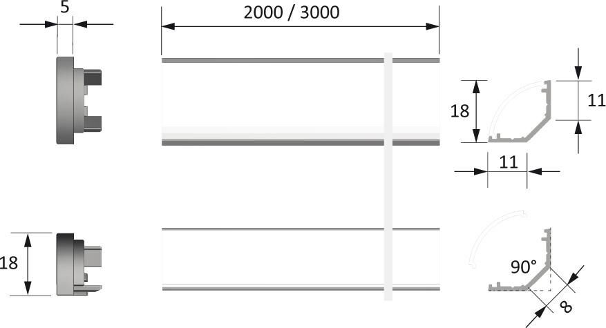 Magic LED ChannelLine H Endkappen 2er Set Produktbild Magic LED ChannelLine H Endkappen 2er Set bild 2