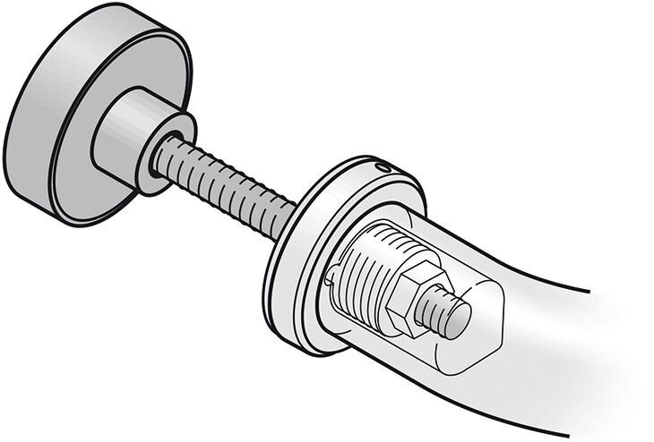 FSB Türbefestigunseinsatz M8 m.Gegenrosette f.MHK,Gr.25/30,TS55-64,6204 Produktbild FSB Türbefestigunseinsatz M8 m.Gegenrosette f.MHK,Gr.25/30,TS55-64,6204