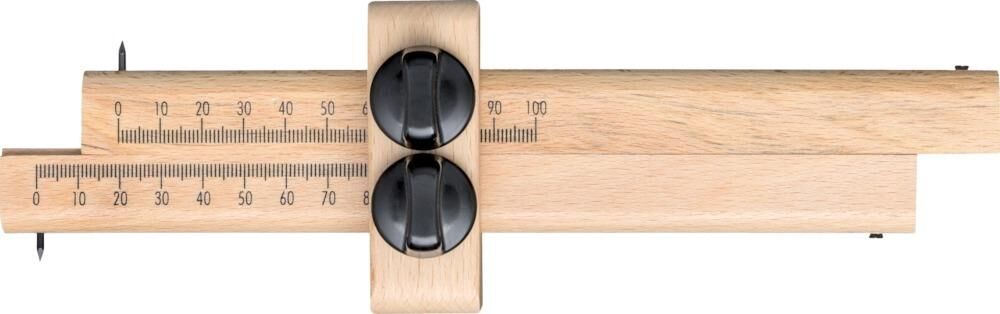 Fortis Streichmaß m. zwei Schrauben 170mm Produktbild Fortis Streichmaß m. zwei Schrauben 170mm