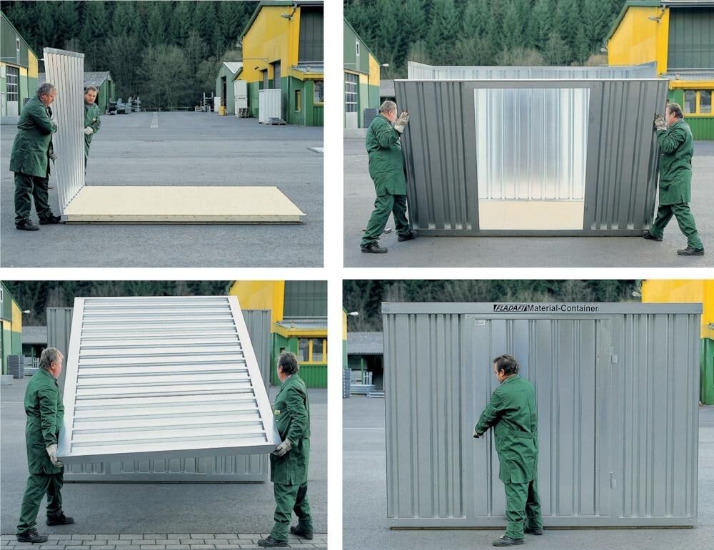 Säbu Materialcontainer MC 1400 verzinkt zerlegt 4,00 m Säbu Materialcontainer MC 1400 verzinkt zerlegt 4,00 m