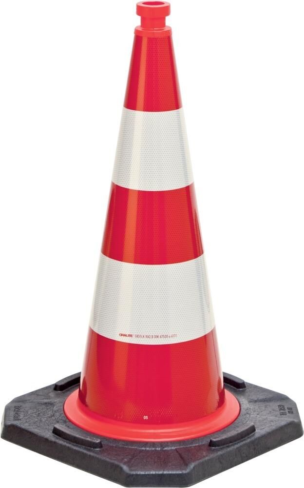 Moravia Reflexkegel MORION EU 500 Typ A rot weiss reflektierend Produktbild Moravia Reflexkegel MORION EU 500 Typ A rot weiss reflektierend