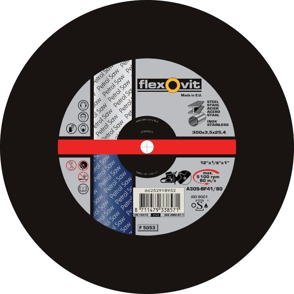 Norton Clipper Trennscheibe A30S-BF41/80 300 x 3,5 x 25,4 flexovit Produktbild Norton Clipper Trennscheibe A30S-BF41/80 300 x 3,5 x 25,4 flexovit