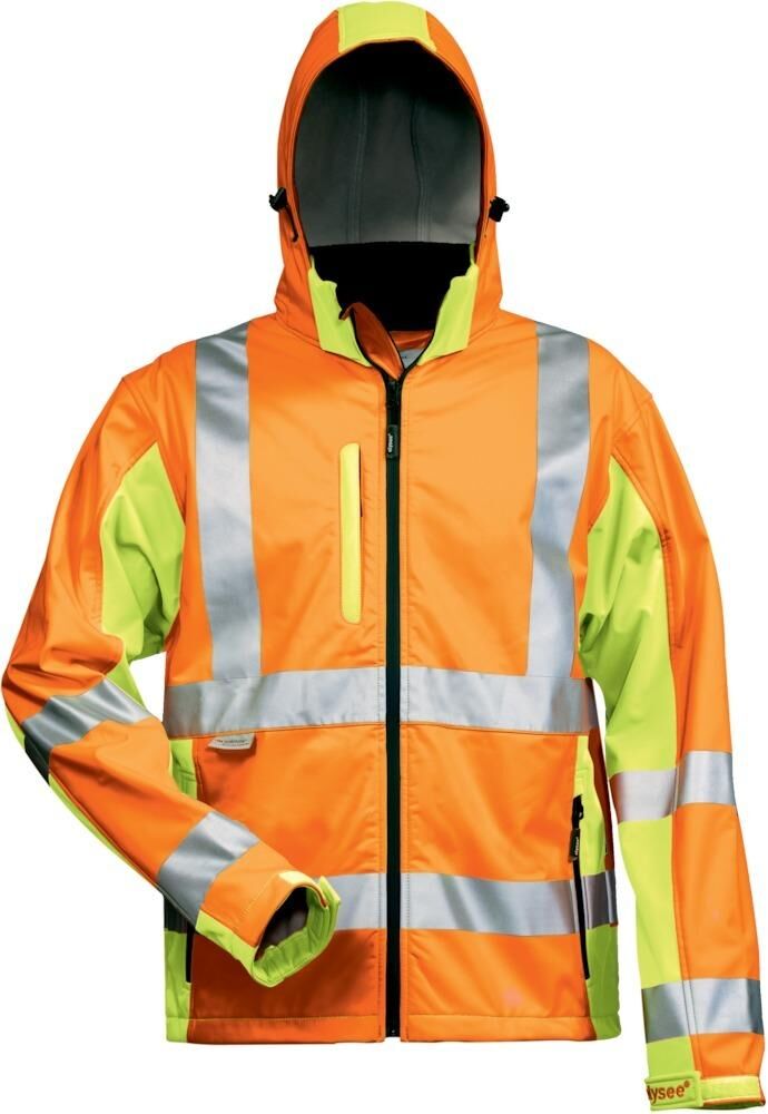 Elysee Warnjacke Hoss Softshell orange gelb Gr. M Produktbild Elysee Warnjacke Hoss Softshell orange gelb Gr. M
