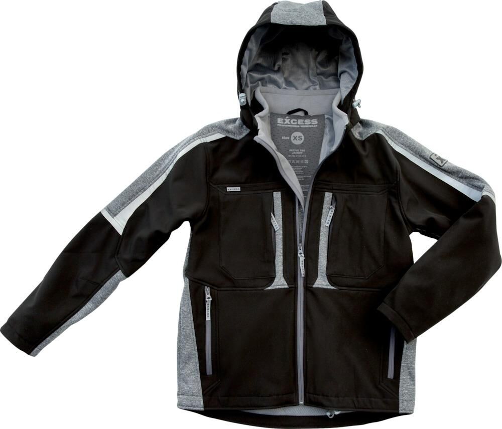 Excess Softshelljacke Proaktiv schwarz grau Gr.2XL Produktbild Excess Softshelljacke Proaktiv schwarz grau Gr.2XL