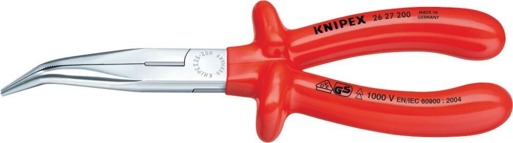 Knipex Storchschnabelzange 200mm gewinkelt VDE Produktbild Knipex Storchschnabelzange 200mm gewinkelt VDE