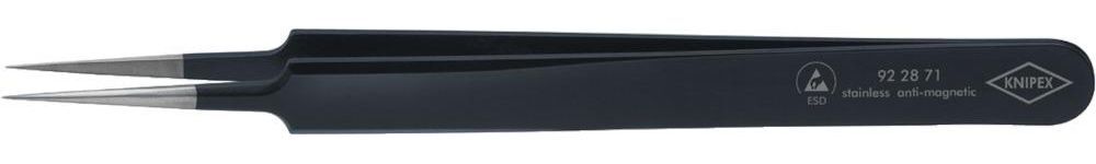 Knipex ESD-Pinzette Nadelform 110mm schwarz Produktbild Knipex ESD-Pinzette Nadelform 110mm schwarz