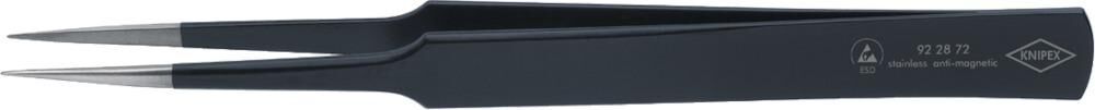 Knipex ESD-Pinzette US-Nadelform135mm schwarz Produktbild Knipex ESD-Pinzette US-Nadelform135mm schwarz