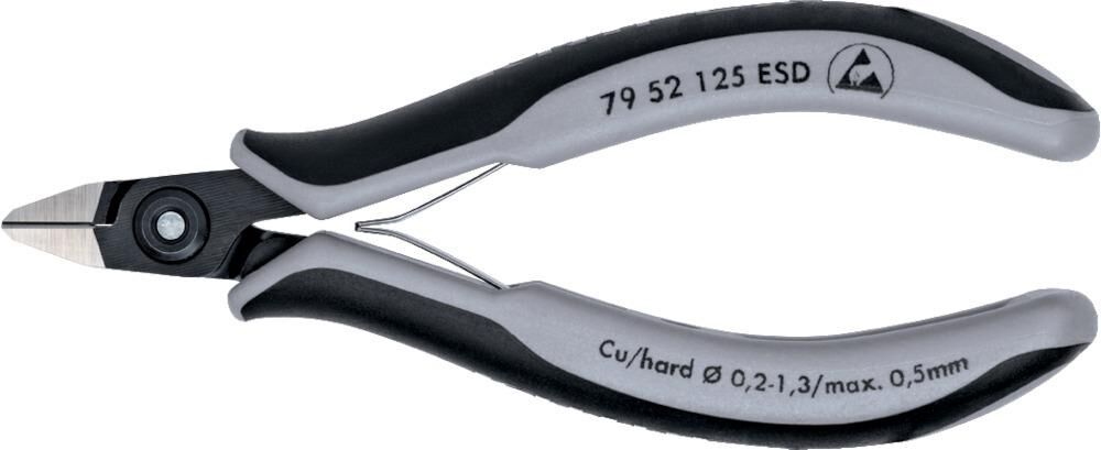 Knipex Präz. Seitenschneider 125mm F3 K. spitz ESD Produktbild Knipex Präz. Seitenschneider 125mm F3 K. spitz ESD