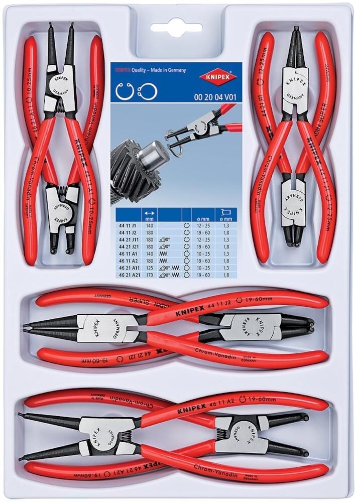 Knipex Sicherungsringzangenset 8tlg. Schaummodul Produktbild Knipex Sicherungsringzangenset 8tlg. Schaummodul