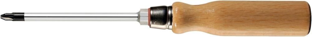 Fortis Schraubendreher Holzheft PZ1x 80mm Produktbild Fortis Schraubendreher Holzheft PZ1x 80mm