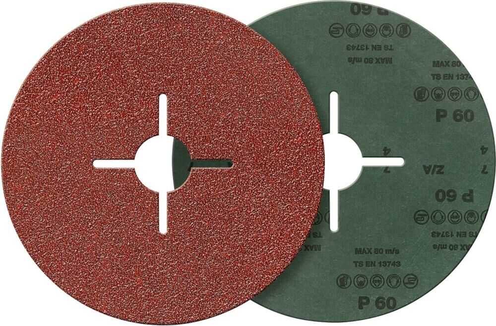 Fortis Fiberschleifscheibe Korund 125mm K 80 Produktbild Fortis Fiberschleifscheibe Korund 125mm K 80