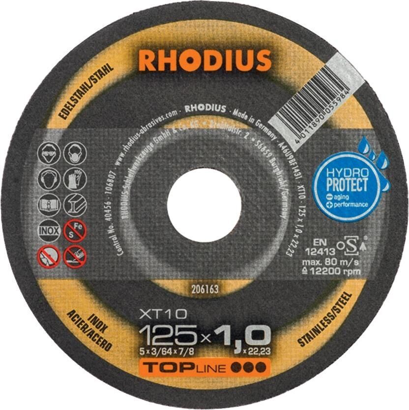 Rhodius Trennscheibe XT10 125 x 1,0mm ger. Produktbild Rhodius Trennscheibe XT10 125 x 1,0mm ger.