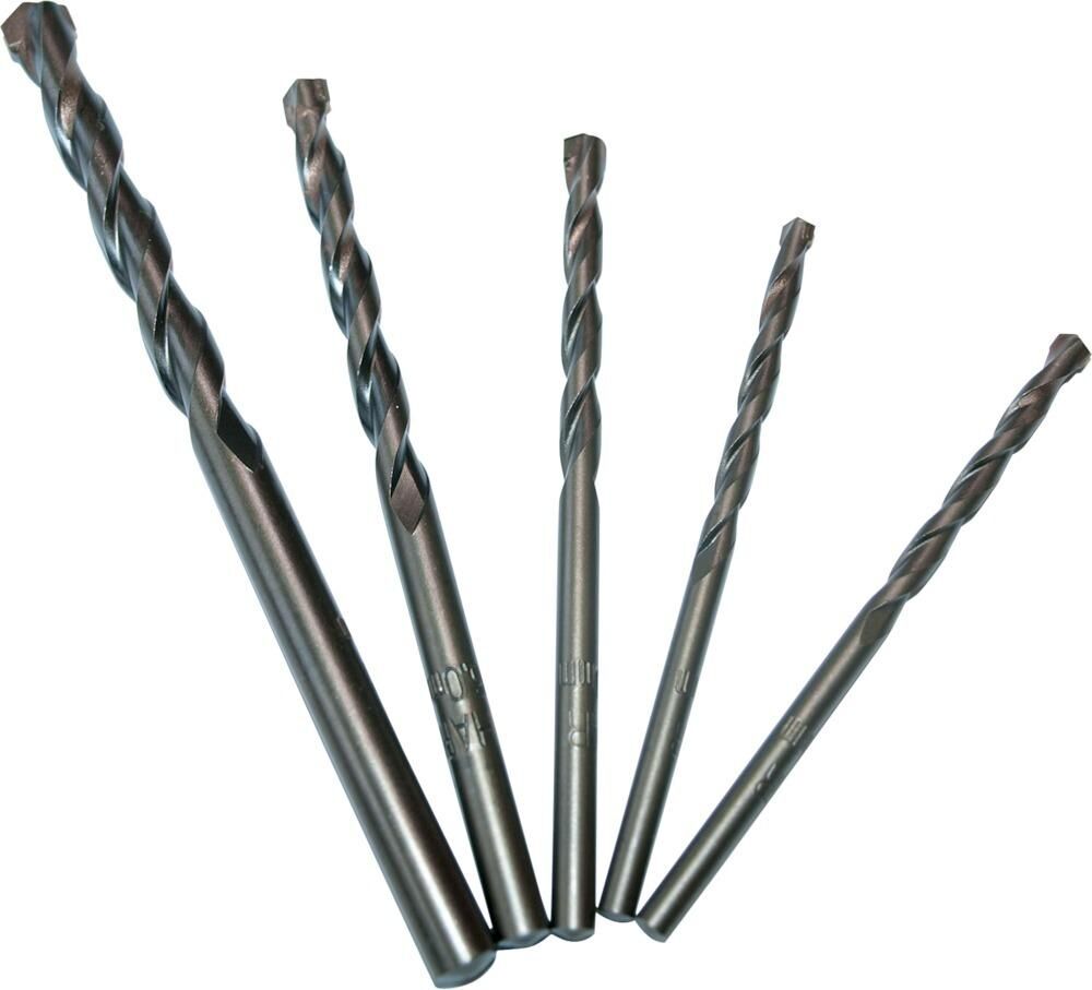 Haromac Feinsteinzeugbohrer-Satz 5tlg. HM-Spitze Produktbild Haromac Feinsteinzeugbohrer-Satz 5tlg. HM-Spitze