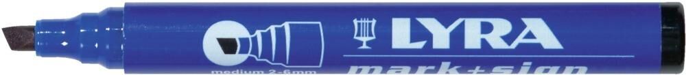 Lyra Filzschreiber schwarz 1112-6mm Keilspitze Produktbild Lyra Filzschreiber schwarz 1112-6mm Keilspitze