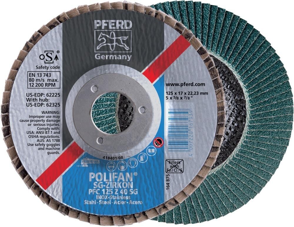 Pferd Fächerschleifscheibe Z 60SG 115mm K 60 Produktbild Pferd Fächerschleifscheibe Z 60SG 115mm K 60