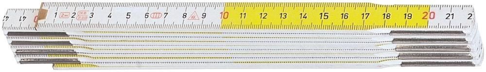 Hultafors Gliedermassstab Buche 2m gelb-weiss Produktbild Hultafors Gliedermassstab Buche 2m gelb-weiss