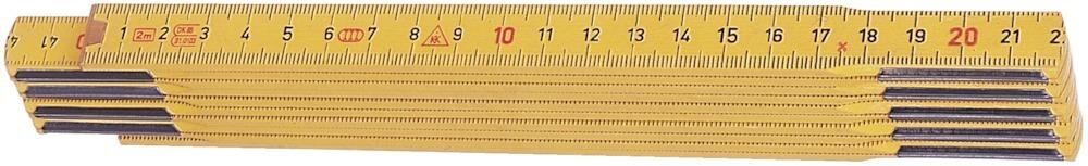 Hultafors Gliedermassstab Buche 2mx17mm gelb Produktbild Hultafors Gliedermassstab Buche 2mx17mm gelb