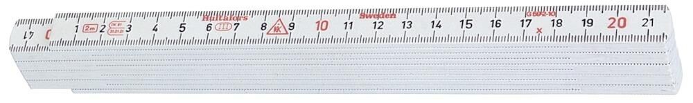 Hultafors Gliedermassstab Kunstst. 1m weiss Produktbild Hultafors Gliedermassstab Kunstst. 1m weiss