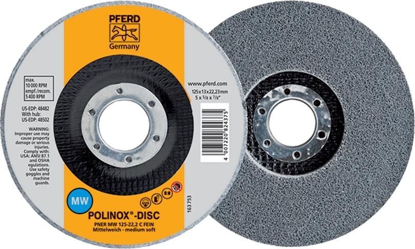 Pferd POLINOX-Schleifrad 125mm mittelweich Produktbild Pferd POLINOX-Schleifrad 125mm mittelweich