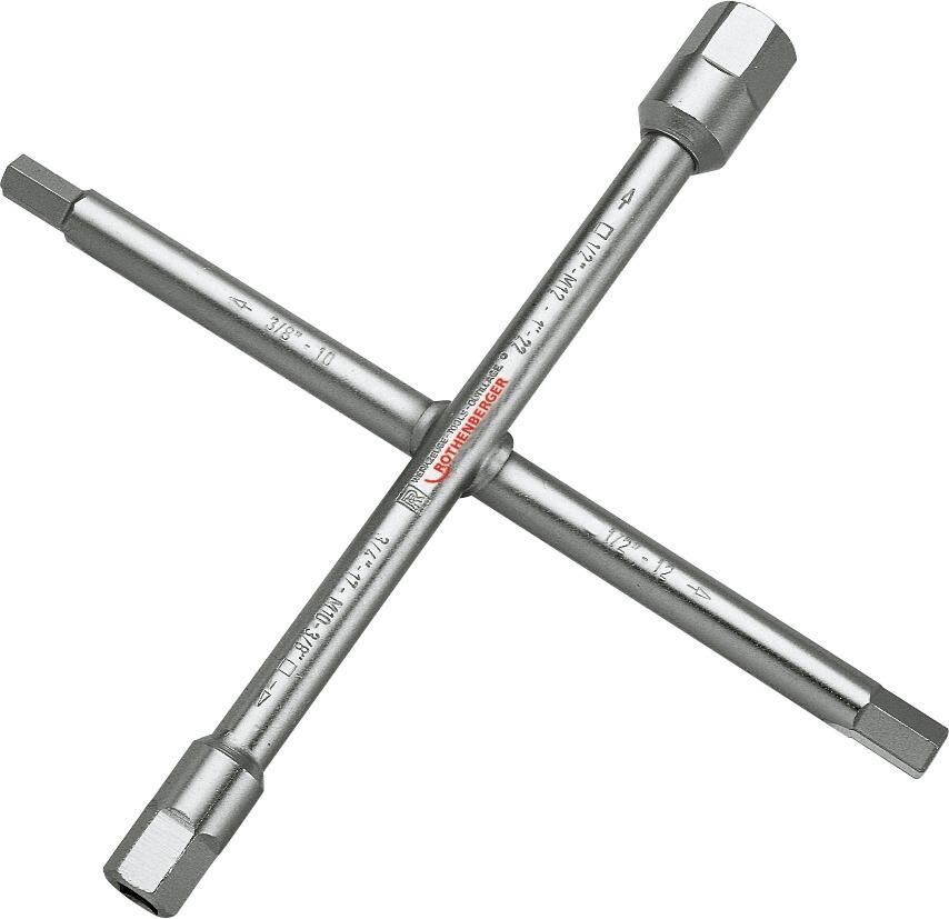 Rothenberger Sanitär-Kreuzschlüssel 220 x 220mm Produktbild Rothenberger Sanitär-Kreuzschlüssel 220 x 220mm