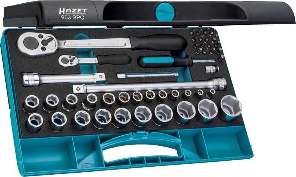 Hazet Steckschlüsselgarnitur 1/4"+1/2"47tlg. 953 SPC Produktbild Hazet Steckschlüsselgarnitur 1/4"+1/2"47tlg. 953 SPC