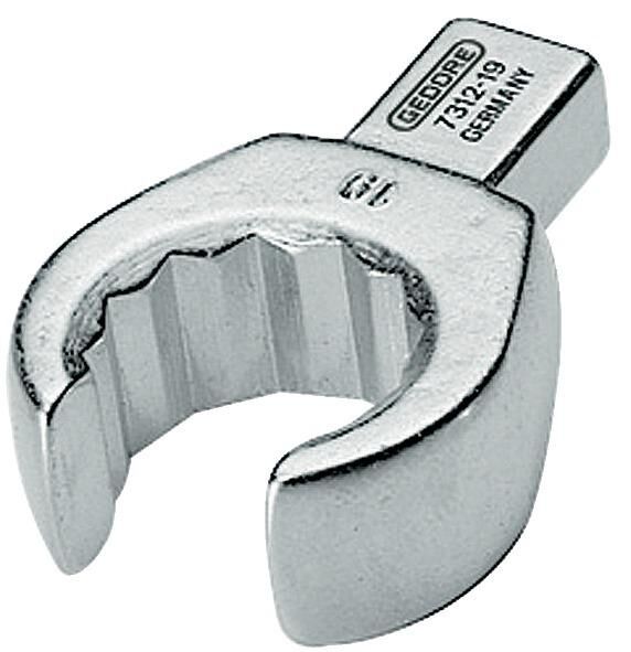 Gedore Einsteck-Ringschlüssel offen 19mm 9x12mm 4kt. Produktbild Gedore Einsteck-Ringschlüssel offen 19mm 9x12mm 4kt.