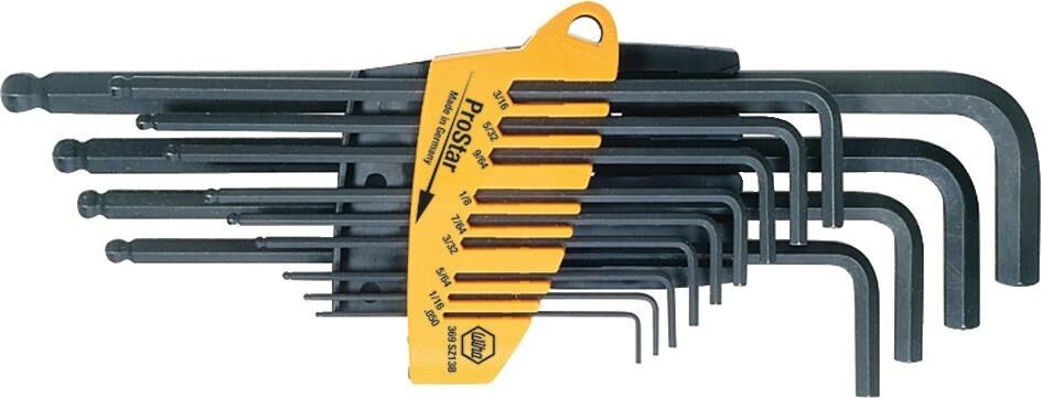 Wiha Stiftschlüssel-Satz phospat 0.05-3/8" Kugelkopf Produktbild Wiha Stiftschlüssel-Satz phospat 0.05-3/8" Kugelkopf