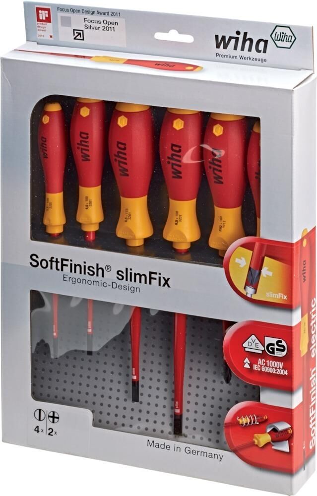 Wiha Schraubendreher-Satz VDE 6tlg. slimFix PH Produktbild Wiha Schraubendreher-Satz VDE 6tlg. slimFix PH