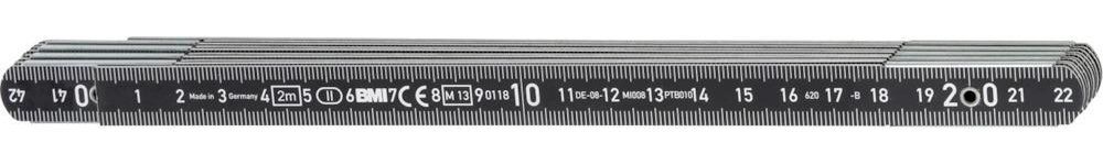 BMI ALU Gliedermaßstab 2m breite 14mm Produktbild BMI ALU Gliedermaßstab 2m breite 14mm