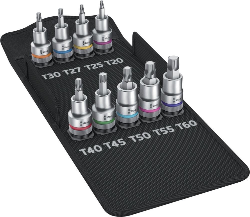 Wera Schraubendreher-Einssatzgarnitur1/2" 9tlg. TX mit Haltefunktion Produktbild Wera Schraubendreher-Einssatzgarnitur1/2" 9tlg. TX mit Haltefunktion