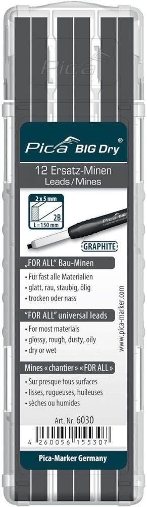 Pica Ersatzminenset FORALL BauMinen Graphit Pica Ersatzminenset FORALL BauMinen Graphit