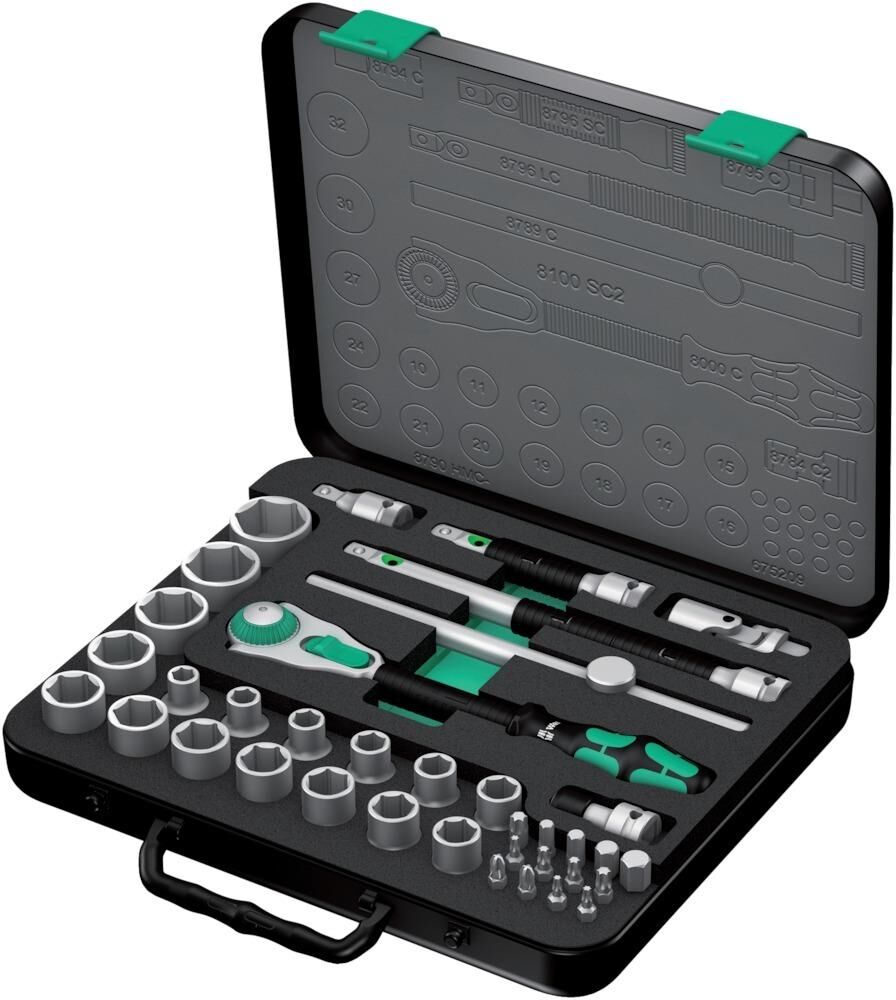 Wera Steckschlüsselgarnitur 1/2" 37tlg. ZYKLOP speed Produktbild Wera Steckschlüsselgarnitur 1/2" 37tlg. ZYKLOP speed