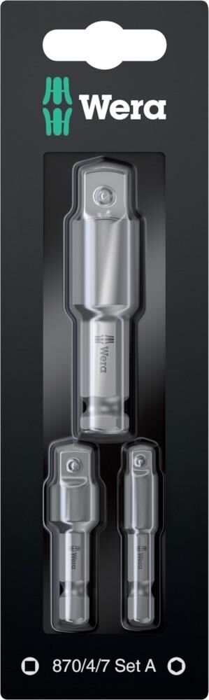 Wera Steckschl.-Adapter Set 3tlg. 1/4"-1/2" Produktbild Wera Steckschl.-Adapter Set 3tlg. 1/4"-1/2"
