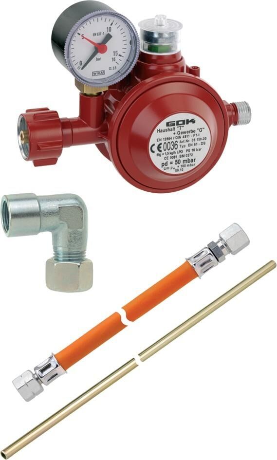 GOK Herdanschlussset 16 bar 1,5 kg/h, 50 mbar Produktbild GOK Herdanschlussset 16 bar 1,5 kg/h, 50 mbar