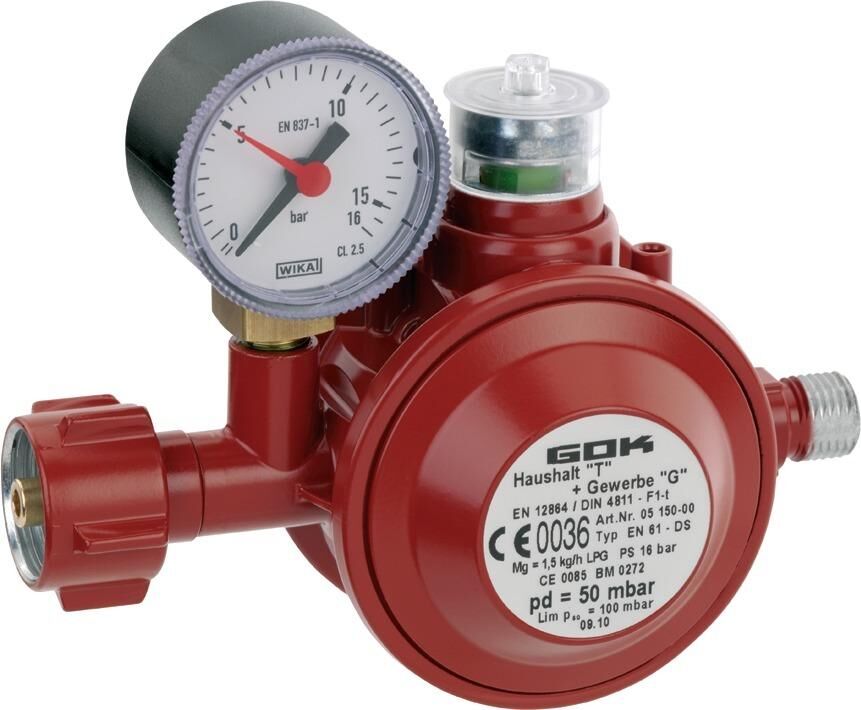 GOK Haushalt-Regler 1,5kg 50mbar 05-150 GOK Haushalt-Regler 1,5kg 50mbar 05-150