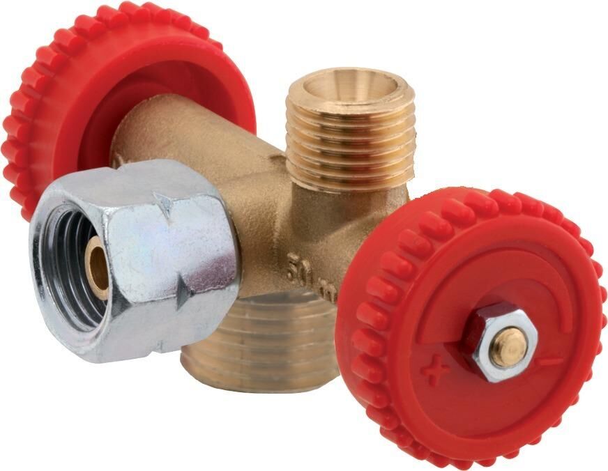 GOK Doppelabzweigventil 09-706 R1/4" lks. Produktbild GOK Doppelabzweigventil 09-706 R1/4" lks.