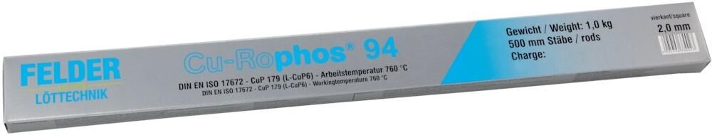 Felder Kupfer-Hartlot B-Cu 94 CPRophos 94 2,0 mm Produktbild Felder Kupfer-Hartlot B-Cu 94 CPRophos 94 2,0 mm